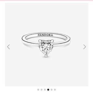 Pandora heart solitaire ring